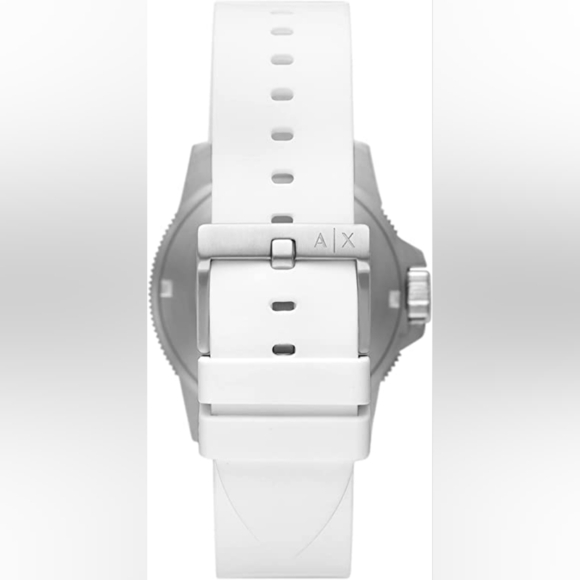 Armani Exchange Men's Stainless Steel Dive Inspired Watch with Silicone Band - Picture 6 of 7